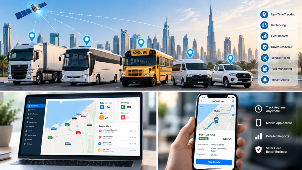 Real-time GPS fleet tracking UAE