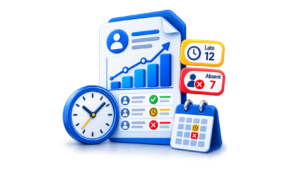 Employee late and absence attendance reports