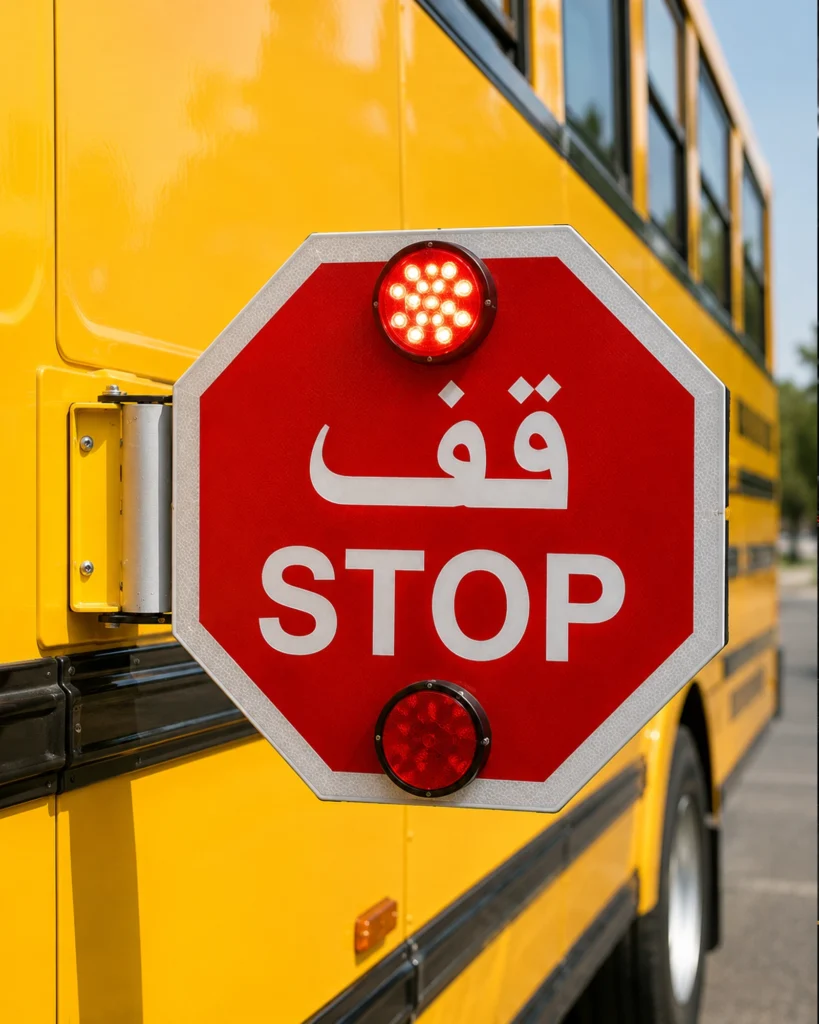 School bus stop arm safety system
