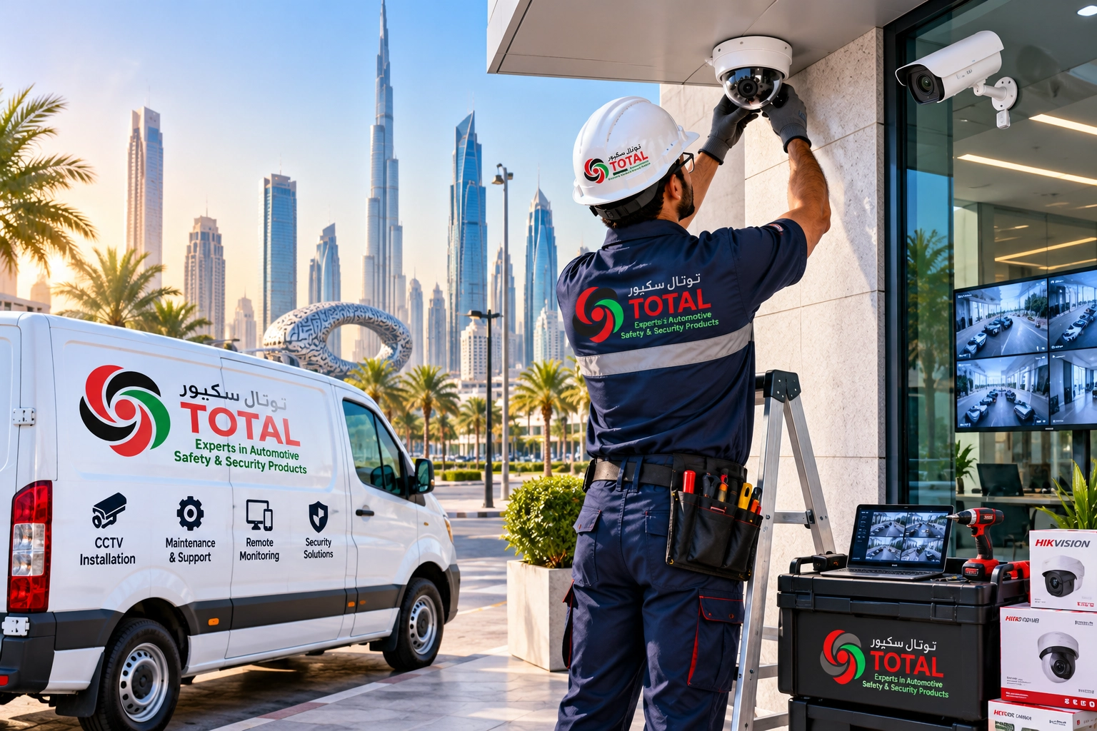 Professional CCTV camera installation in Dubai